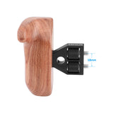 KAYULIN Hand grip Wooden Handle Grip Left Side with 1/4 screw For DSLR Camera Cage Monitor Cage (Brazilian Wood) K0208