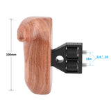 KAYULIN Hand grip Wooden Handle Grip Left Side with 1/4 screw For DSLR Camera Cage Monitor Cage (Brazilian Wood) K0208