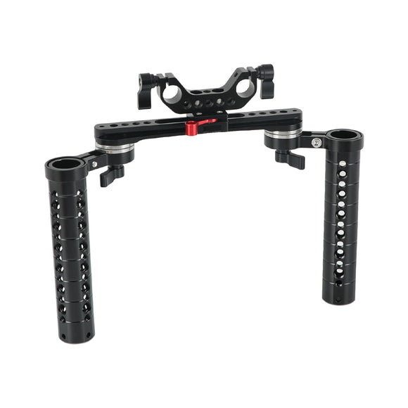 Kayulin Cheese Handheld Rig With ARRI Rosette Connection & NATO Rail & 15mm Dual Rod Adapter For Shoulder Mount Rig K0379