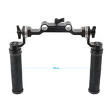 SZRIG Rosette Handgrips & 15mm Rod Clamp Railblock with ARRI Rosette Black Color for DSLR Camera Rig K0397