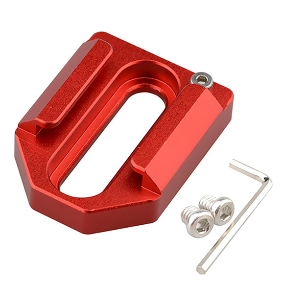 KAYULIN Cold Shoe Mount Holder with 2 Screws to Fasten for Monitor LED Light (Red) K0060