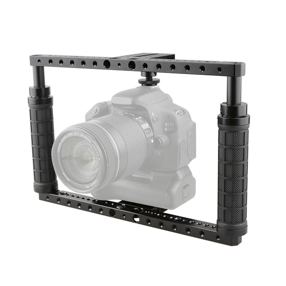 Kayulin Adjustable Dslr Camera Cage with QR Hot Shoe Adapter (Battery Grip) for Universal Dslr Camera K0159
