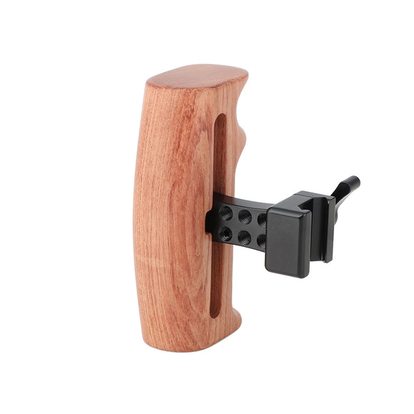 KAYULIN New arrival Wooden Handle Grip With NATO Clamp Connection For DSLR Camera Cage Rig (Either Side) K0114