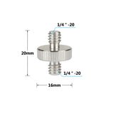 KAYULIN 1/4 inch Male to 1/4 inch Male Double ended Screw Adapter (5pcs) K0224