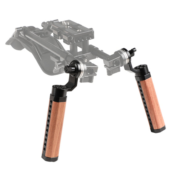 KAYULIN Wooden Handle Grip Shoulder Rig ARI Handle with ARI Rosette for DSLR Video Camera Camcorder Action Stabilizing K0118