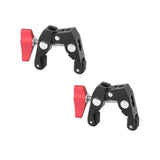 KAYULIN 2 Piece Super Crab Clamp With 1/4"-20 & 3/8"-16 Mounting Points (Black T-handle) Photo Studio Kit K0213