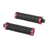 KAYULIN Rubber Hand Grip With 15mm Rod & 1/4"-20 Mounting Points For DSLR Camera Shoulder Mount Rig (Red Fixing Ring) K0180