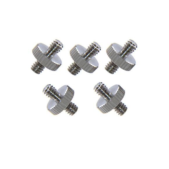 KAYULIN 1/4 inch Male to 1/4 inch Male Double ended Screw Adapter (5pcs) K0224