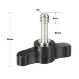 KAYULIN M6 ×18 Thumbscrew Assembly Knob Black (2 Pieces) For Universal K0177