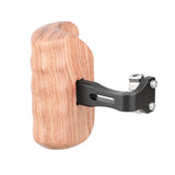 KAYULIN Wooden Handgrip With Invertible 1/4" Thumbscrew Connection For Universal DSLR Camera Cage Rig (Right Side) K0175