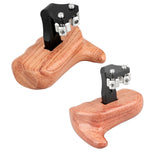 KAYULIN Wooden Handgrip With Invertible 1/4" Thumbscrew Connection For Universal DSLR Camera Cage Rig (A Pair) K0176