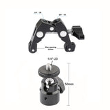 KAYULIN Robust Super Clamp & 1/4"-20 Thread Ball Head Holder For Photographic Flashlight Support & camera accessories K0152