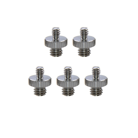 KAYULIN 1/4 inch Male to 3/8 inch Male Double ended Screw Adapter (5PCS) K0225
