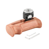 KAYULIN Adjustable Wooden Handgrip With Rosette Mount M6 Thumbscrew Connection For DLSR Camera Cage Kit (Either Side) K0108