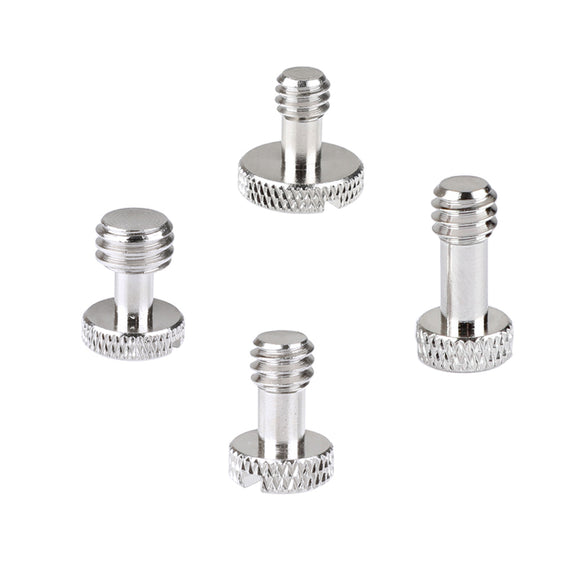 KAYULIN 4 types Slotted Screw with 1/4-20 inch & 3/8-16 inch For Camera Quick Release Plate K0232