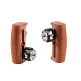 KAYULIN Adjustable Wooden Handgrip With Rosette Mount M6 Thumbscrew Connection For DLSR Camera Cage Kit (Either Side) K0108