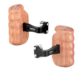 KAYULIN Wooden Handgrip With Invertible 1/4" Thumbscrew Connection For Universal DSLR Camera Cage Rig (A Pair) K0176