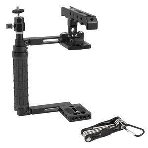 Kayulin Camera Cage Kit With Top Cheese Handle Shoe Mount Adjustable side handle For Canon Nikon Cameras K0360