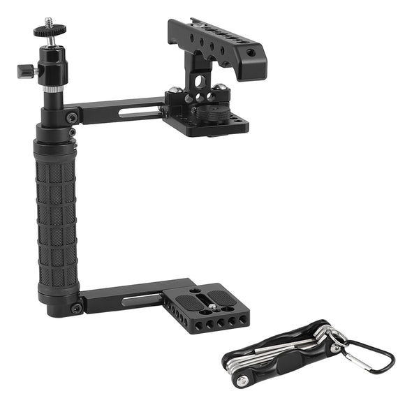 Kayulin Camera Cage Kit With Top Cheese Handle Shoe Mount Adjustable side handle For Canon Nikon Cameras K0360