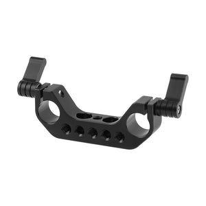 KAYULIN 15mm Rail Dual Rod Clamp 1/4"-20 Thread Black Knob for DLSR Camera Rig Cage Baseplate K0024