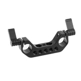 KAYULIN 15mm Rail Dual Rod Clamp 1/4"-20 Thread Black Knob for DLSR Camera Rig Cage Baseplate K0024