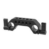 KAYULIN 15mm Rail Dual Rod Clamp 1/4"-20 Thread Black Knob for DLSR Camera Rig Cage Baseplate K0024