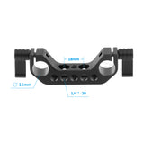 KAYULIN 15mm Rail Dual Rod Clamp 1/4"-20 Thread Black Knob for DLSR Camera Rig Cage Baseplate K0024