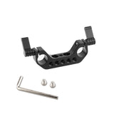 KAYULIN 15mm Rail Dual Rod Clamp 1/4"-20 Thread Black Knob for DLSR Camera Rig Cage Baseplate K0024