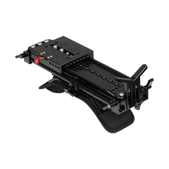 KAYULIN Shoulder Pad with Arri 12 inch Standard Bottom Dovetail Bridge QR Base Plate And Lens support For Dslr video camera K0276
