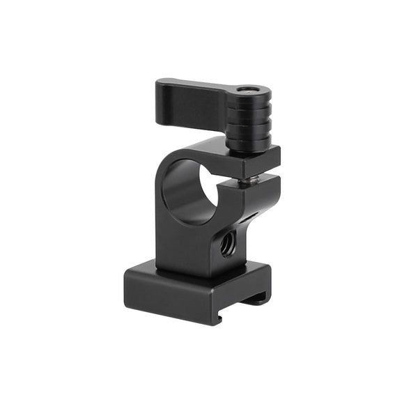 KAYULIN Single 15mm Rod Clamp with Cold Shoe Black Wingnut 15mm Rod Rail /Extension Magic Arm /Microphone Shoe Mount K0298