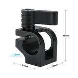 KAYULIN Universal 15mm Single Rod Clamp For Camera Cage (Black Knob) K0030