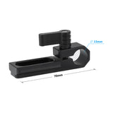 KAYULIN Single 15mm Rod Clamp with NATO Rail Black Wingnut K0031