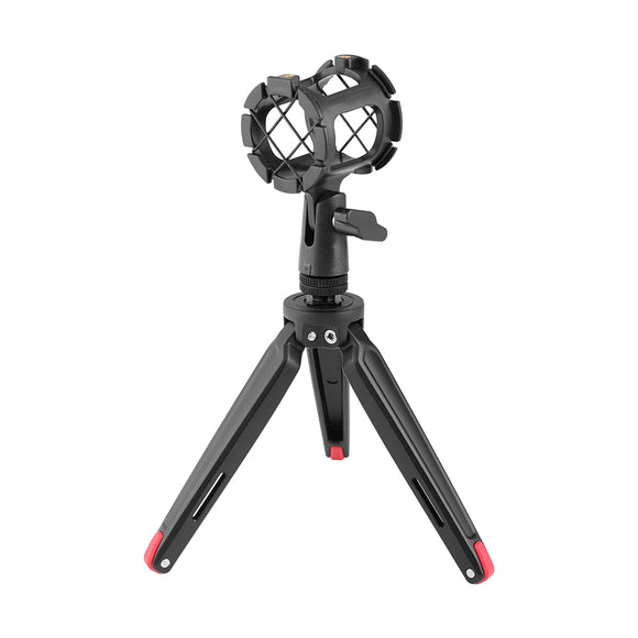 Kayulin Foldable Aluminum Mini Tabletop Tripod With Microphone Camera Shoe Shock Mount for Microphone K0315