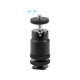 KAYULIN Ball Head 1/4"-20 Standard Screw Hole Mount With Flash Shoe for DSLR Vidicon Flash Trigger K0331