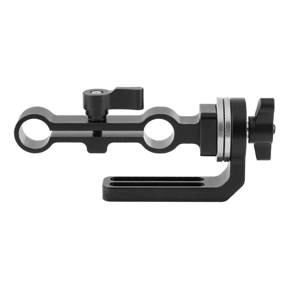 Kayulin 15mm Double Rod Clamp With Standard ARRI Rosette Extension Part With M6 Lock Knob & Double 1/4