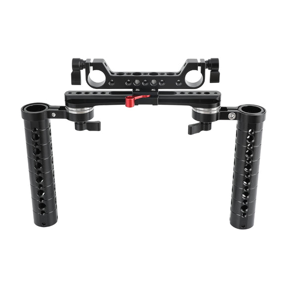 Kayulin Cheese Handheld Rig With ARRI Rosette Connection & NATO Rail & 19mm Dual Rod Adapter For Shoulder Mount Rig K0385