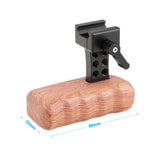 KAYULIN DSLR Camera Wooden Handle Grip Quick Release NATO Side Handle (Left Hand) K0100