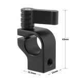 KAYULIN new design 15mm Rod Clamp Adjustable Black Ratchet Wingnut K0023