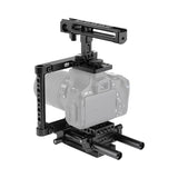 KAYULIN Camera Cage Rig With Adjustable Top Cheese Handle Grip and Rail Support System for Canon Nikon Sony Panasonnic K0294