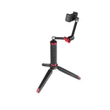 KAYULIN Firm Foldable Mini Tabletop Tripod with Handle grip 11 inch Magic Arm 1/4 inch Threads and Cellphone Clip New Arrival K0308